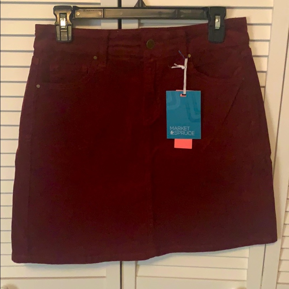 High-waisted Corduroy Mini Skirt